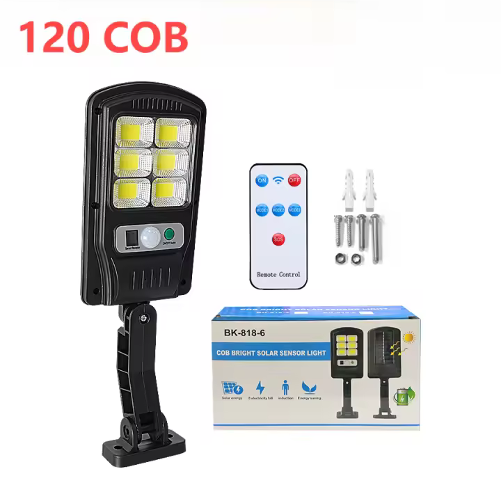 Lámpara Solar LED De Alta Potencia Para Exteriores Con Control Remoto 3 Modos Impermeable Para Jardín Y Calle Puerta De Control Solar Potente Luz Solar Exterior - 1