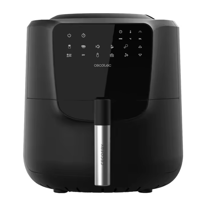 Cecofry Rain M Cecofry Rain Freidora de aire de 5,5 L con spray de aceite incorporado, pulverización automática y manual con 7 niveles. Tecnología avanzada de aire caliente, 1550 W, panel de control táctil multifunción, termostato regulable, función de au - 1