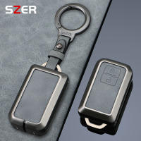 Funda De Llave De Coche En Metal Y Cuero Para Suzuki Ertiga Swift Wagon R 2 Botones Protector De Caja De Llave Sin Clave Accesorios - details 2