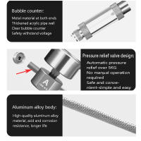 Kit De Generador De CO2 Para Acuario ZRDR DIY Con Contador De Burbujas Y Válvula De Solenoide Para El Crecimiento De Plantas Acuáticas - details 6