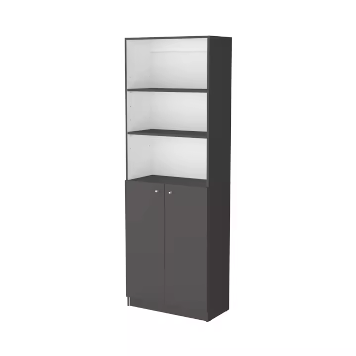 TUHOME Estanteria Home en melamina con gabinete inferior y 3 estantes exteriores - 1