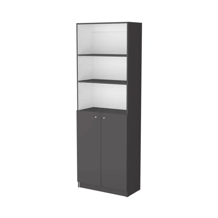 TUHOME Estanteria Home en melamina con gabinete inferior y 3 estantes exteriores - 1