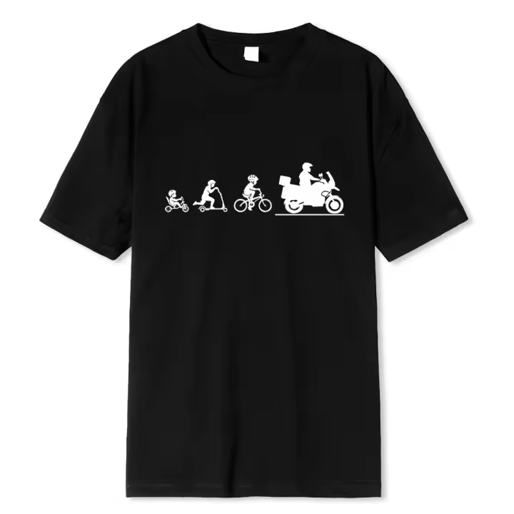 Camiseta De Verano Para Hombre Estilo Simple Y Aventura Motociclista Talla Oversize Tees Transpirable Ligera Secado Rápido Protección Solar Sostenible - 1