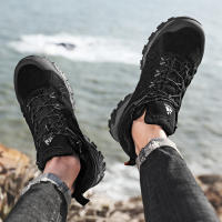 Zapatos De Senderismo De Cuero HIKEUP De Alta Calidad Duraderos Para Hombres Deportes Al Aire Libre Trekkng Subida Escalada Caza Zapatillas Negros Grises Caqui Tallas 40-45 - details 21
