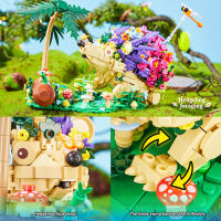 Juego De Construcción Creativo 2024 Con Plantas Y Erizos Bloques De Construcción DIY MOC Modelo Animal Para Niños Juguete De Puzzle De Artesanía Para Festivales - details 5