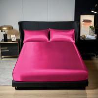 Sábana Elástica De Seda UPzo 100% Poliéster Para Cama Reina Sin Almohadero Funda De Matrícula Con Borde Elástico Cubierta De Seda Para Adultos - details 3