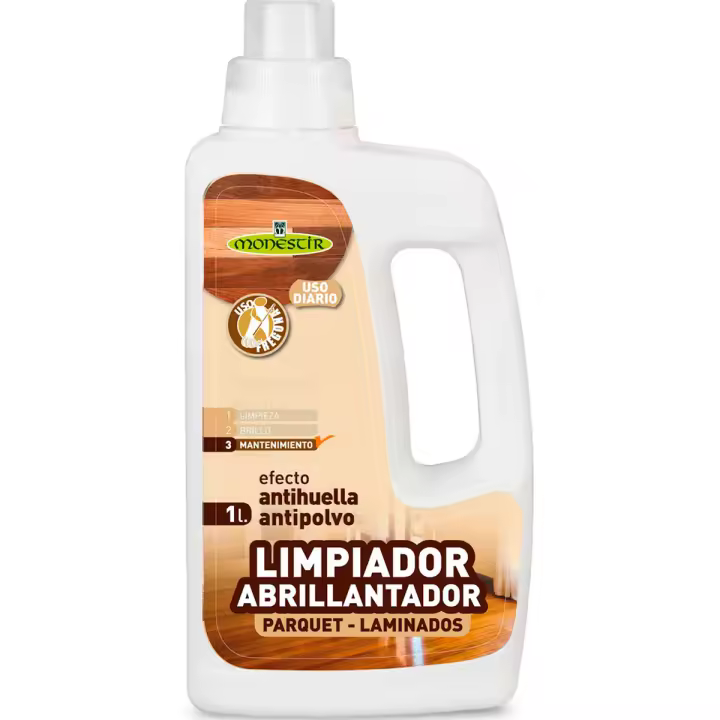 Limpiador Abrillantador de Monestir. Conservación y mantenimiento de suelos de madera, parquet y laminados. - 1