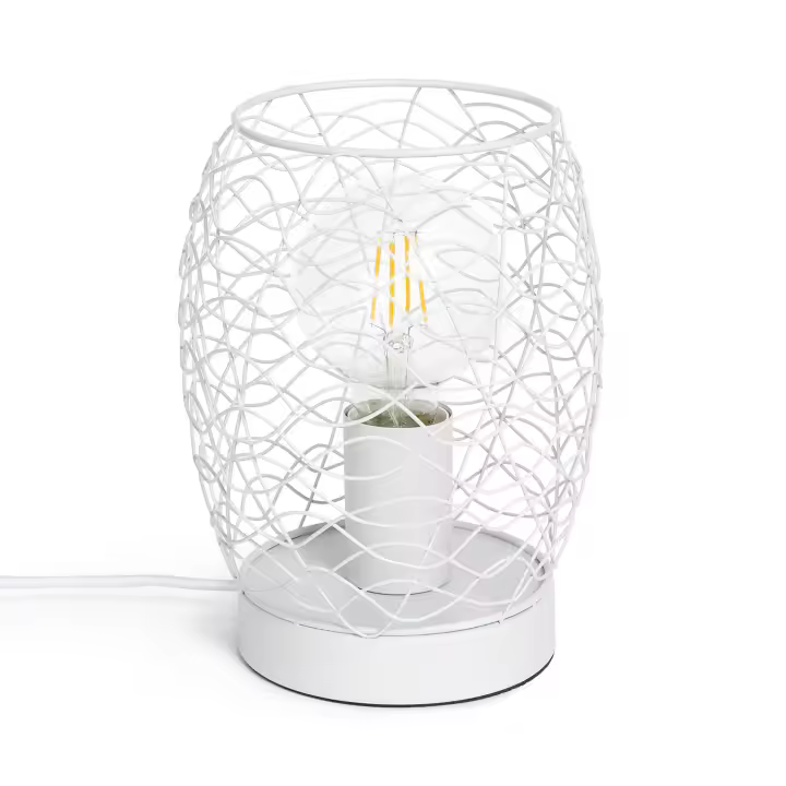 Ledkia Lámpara de Mesa de Metal Winbi Blanco - 1