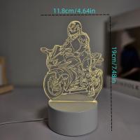 Lámpara De Noche 3D De Motocicleta Decoración Para Escritorio Y Trabajo Luz Cálida Fuente De Alimentación USB Para Sala De Estar - details 5
