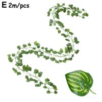 1/2PCS Simulación De Planta De Pared Verde Para Interior Decoración De Flores Rattan Falsas Hojas Verdes Begonia Adorno De Pared Colgante De Plástico - details 25