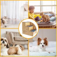 Escaleras De Madera Para Perros 3 Niveles Antideslizantes Pasarela Para Sofá Y Cama Pequeños a Grandes Mascotas Pasos Desmontables Para Perros Y Gatos - details 7