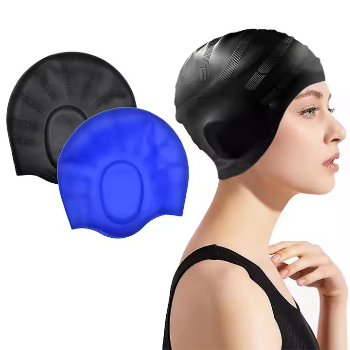 Gorra de Natación de Silicona Impermeable - 1