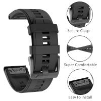 Correa De Silicona QuickFit Para Reloj Garmin Fenix 6 6X pro 7 7X 5X 5 plus Fenix8 Forerunner 955 965 Tactix 8 Brazalete Unisex - details 7