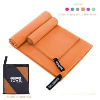 Toalla De Microfibra 2pcs/set Absorbente Y Secado Rápido Suave Y Ligera Para Gimnasio Natación Yoga Playa Camping - details 4