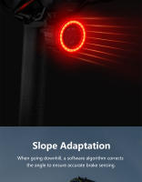 Luz Trasera De Bicicleta Inteligente LED Recargable Impermeable Con Sensor De Freno Automático Luz De Ciclismo Para Asiento Posterior - details 2