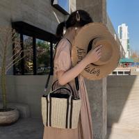 Señora Tote Verano Playa Rayas Correa hombre Bolsa de ratán de DOT de gran capacidad Bolso - details 2