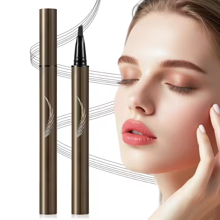 Lápiz de cejas mágico 3D resistente al agua, nuevo lápiz de microblading para cejas (2025), resistente al agua y duradero, lápiz de cejas de 4 puntas con punta precisa para un maquillaje duradero (#02) - 1