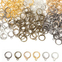 50pcs Gancho Para Pendientes Francés Redondo 13x15mm Base Para Clip De Oreja Accesorios De Metal Para Fabricación De Joyas DIY Componentes - details 0