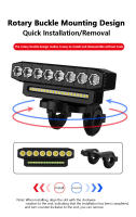 Luz delantera de bicicleta recargable por USB, bocina de Ciclismo de 120dB, resistente al agua, 6 modos de iluminación, fácil de instalar - details 10