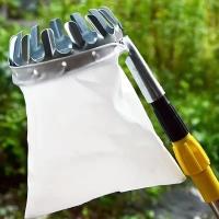 1pc Herramienta De Recogida De Frutas Metálica Cepillo De Manzanas Con Cesta Accesorio De Recogida De Frutas Para Jardín Herramienta De Jardinería - details 0