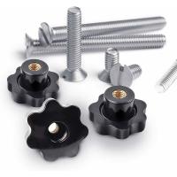 Perilla de Apriete de cabeza Pasante para Máquina Herradura, Tuerca de Tornillo de Mano Negra, 38 mm x M8 Perilla de Estrella M8, 8 piezas Tuerca de Estrella M8 - details 1