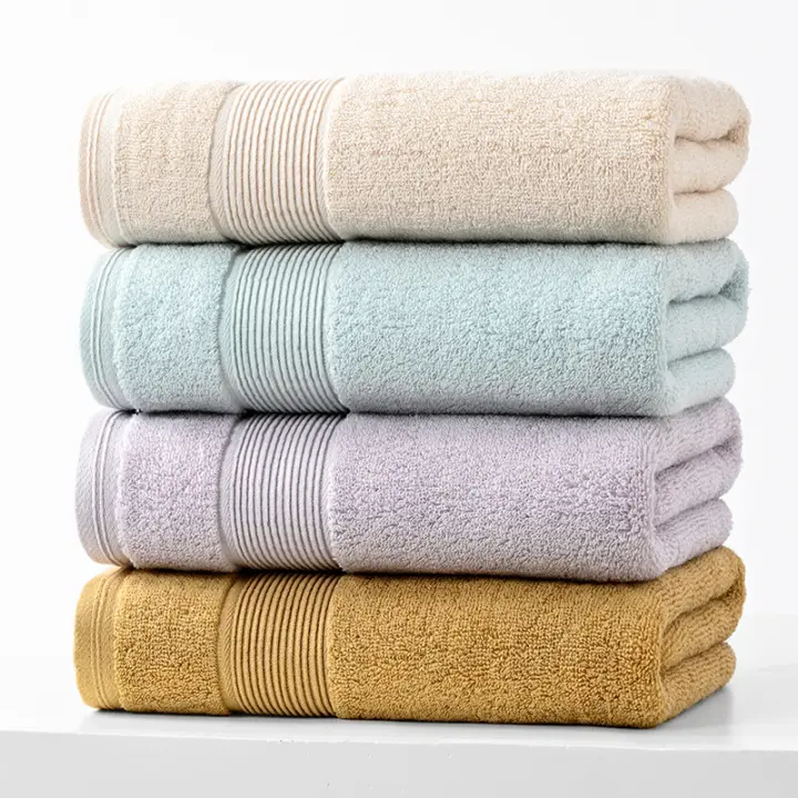 Toalla de algodón grueso de 50 x 100 cm, toalla suave y absorbente para el baño, juego de 4 toallas de baño - 1