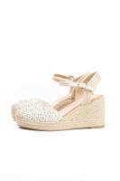 Lyla Wang alpargatas cuñas altas de espartos con plataforma mujer diseño trenzado - details 4