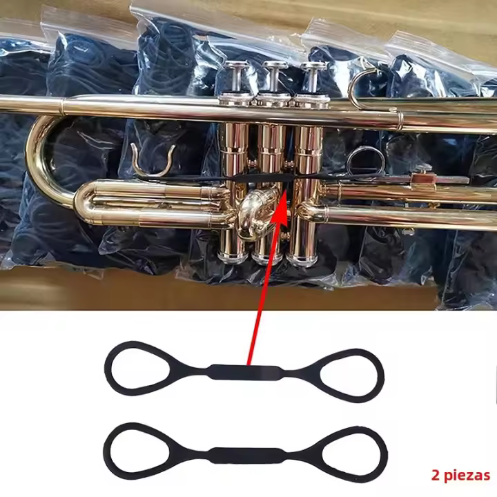 2Pcs Cuerda De Silicona Para Instrumentos Musicales De Trumpet Accesorios Profesionales De Mantenimiento Portátiles - 1