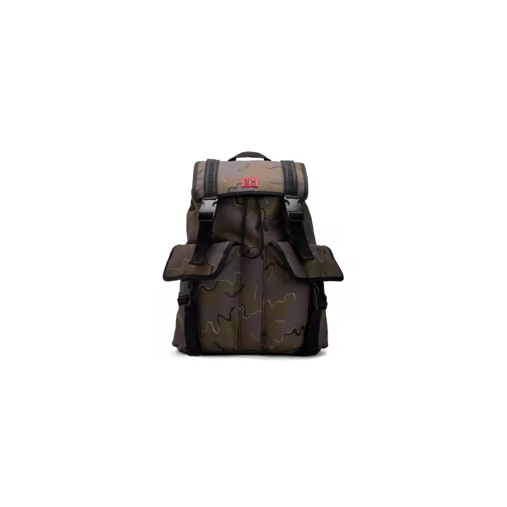 MOCHILA CON ESTAMPADO DE CAMUFLAJE Y LOGO - 1
