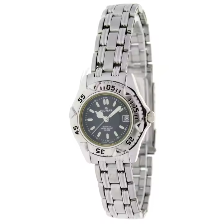 Blumar Bl-09102  Reloj Para Para Mujer Color Plateado - 1