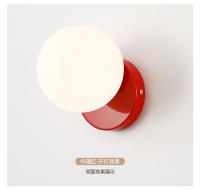 Lámpara De Pared Estilo Nórdico Crema Moderna Y Minimalista Para Pasillo Y Dormitorio Luz Colgante Creativa Francesa Roja Popular En Internet - details 13