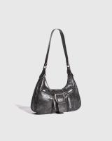 Bolso De Motociclista Vintage Para Mujer Primavera Verano Nueva Bandolera Con Hombro Solo Con Sensación De Sophisticación Material PU Cierre De Cremallera Estilo Punk - details 8