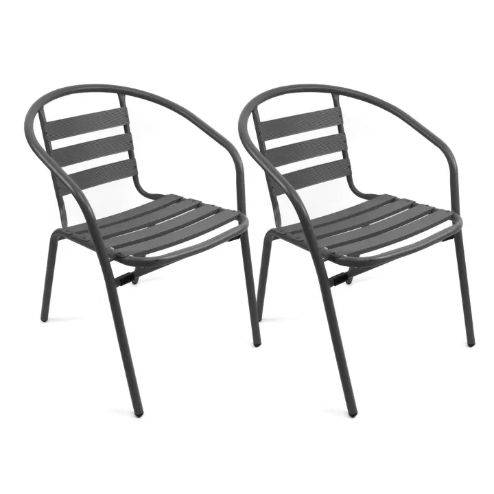 The Secret Home - Sillas de Aluminio para Jardín - Pack de 2 - Varios Colores - 1