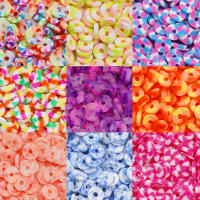 Lote De 350 Piezas De Abalorios De Arcilla Polimérica Planos Y Redondos De 6mm Para Fabricación De Joyas DIY Pulseras Collares Y Aretes - details 0