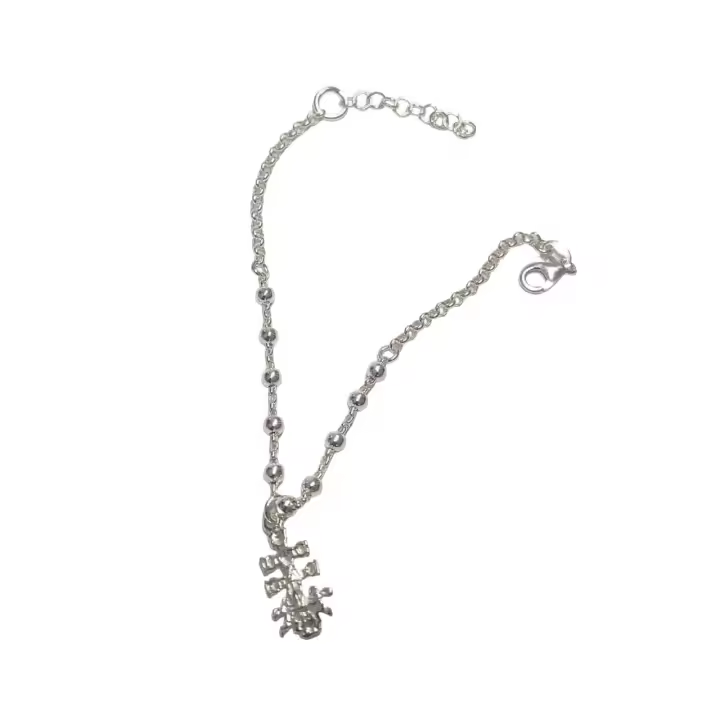 CRUZ DE CARAVACA PLATA DE LEY PULSERA PROTECTORA - 1