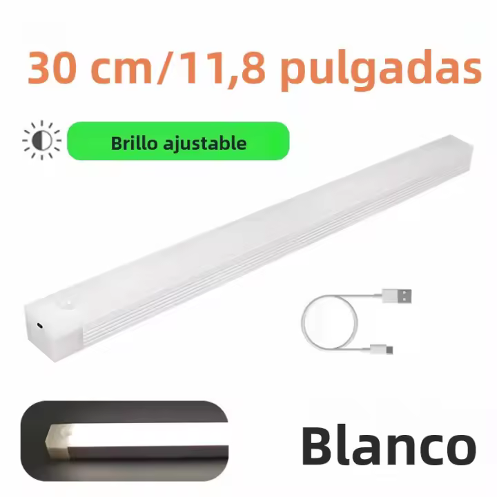 Lámpara LED Recargable Por Sensor De Movimiento 50/30/20cm Magnética Para Armario Closet Iluminación Nocturna Barra Con Inducción - 1