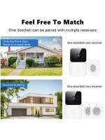 Campana De Puerta Con Visión Nocturna HD Y Seguridad Inteligente WiFi Baja Potencia Intercomunicador Recargable 1 Clic Para El Hogar - details 4