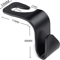 4 PCs ganchos del asiento de coche, gancho del reposacabezas del coche para los abrigos del bolso del monedero - details 4