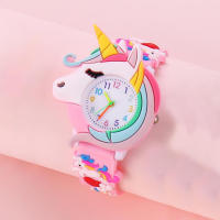 Reloj De Cuarzo Para Niños Y Niñas 2024 Nuevo Con Imagen De Nube Arcoíris Bandeja De Silicona Dibujos Animados Lindos Resistentes Al Choque - details 2