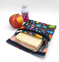Bolsa merienda infantil, portabocadillos porta alimentos sandwich bocadillo fruta galletas fiambrera comida almuerzo niños. Embrollo (Cole) - details 0