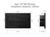 Interruptor De Pared Inteligente WIFI Shawader Panel De Vidrio Con Toque 4/5/6/8/10 Gang 147mm Compatible Con Alexa Google Home Tuya Smart Life - details 0