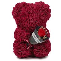 Oso De Rosas Teddy Regalo Para Mamá Novia Cumpleaños Aniversario Valentines Day Mujer Juguete De Muñeco Artificial De Flores Rojas - details 26