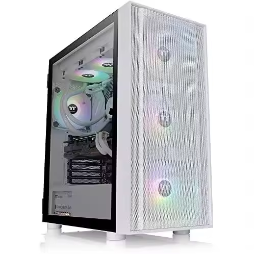 Thermaltake H570 TG ARGB Snow White - Carcasa de Sobremesa con Iluminación Personalizable - 1