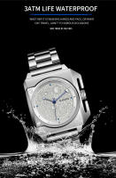 Reloj Mecánico GLENAW Para Hombre Diseño Único Dial De Luna Puntero De Nave Espacial Luminoso Acero Inoxidable 40*41MM Resistente Al Agua Y Shock - details 4