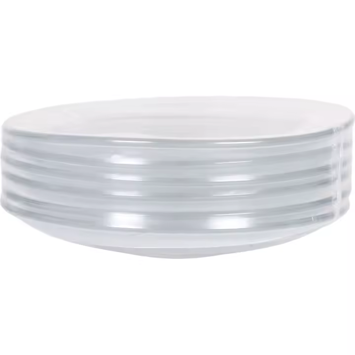 Duralex - Set de 6 Platos Transparentes Gigogne 134cm - Platos Resistentes y Duraderos, Ideales para el Uso Diario, de Vidrio Templado, Versátiles y Fáciles de Limpiar, Aptos para Lavavajillas - 1