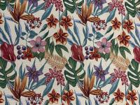 Tejidos Ortuño- Tela Gobelino flores tropicales, Tela para Tapizar por metros, para Sillas, Cojines, Cortinas, Bolsos, Cabecero, 1m x Ancho 2.80m - details 3