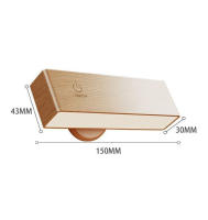 Lámpara de Pared LED, Aplique Pared Interior, Lampara Pared 360° Giratoria Regulable con Batería de 2000mAh, Carga USB, Control TáCtil, Lampara de Pared Magnetica, Luz Mesita de Noche - details 2