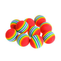 Juguetes Para Gatos Y Perros Interactivos 10PCS Bola De Color Arcoíris Masticable Con Silbido Y Rascador Entrenamiento De Mascotas Suministros - details 1
