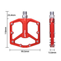 Pedal De Bicicleta MTB Ultraligero ZTTO CNC Aleación De Aluminio AM Enduro Con Rodamientos Llanos Tornillo 9/16 Para Bicicleta De Montaña Gris - details 4