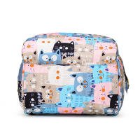 Mochila De Maternidad Con Estampado De Dibujos Animados Gran Capacidad Para Almacenamiento De Botellas De Bebé Y Diaper Bolsa De Moda Para Mujeres Con Mochila Suave Y Cinturón De Aire - details 8